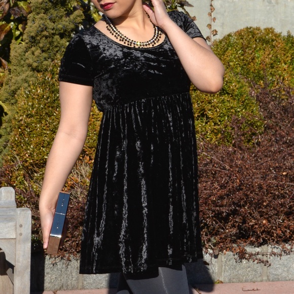 American Apparel Babydoll Velvet Dress - Picture 4 of 4